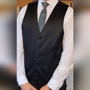 JF J.Ferrar Black Slim Fit Vest